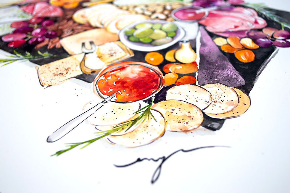 Thumbnail: An original painting – Cheeseboard