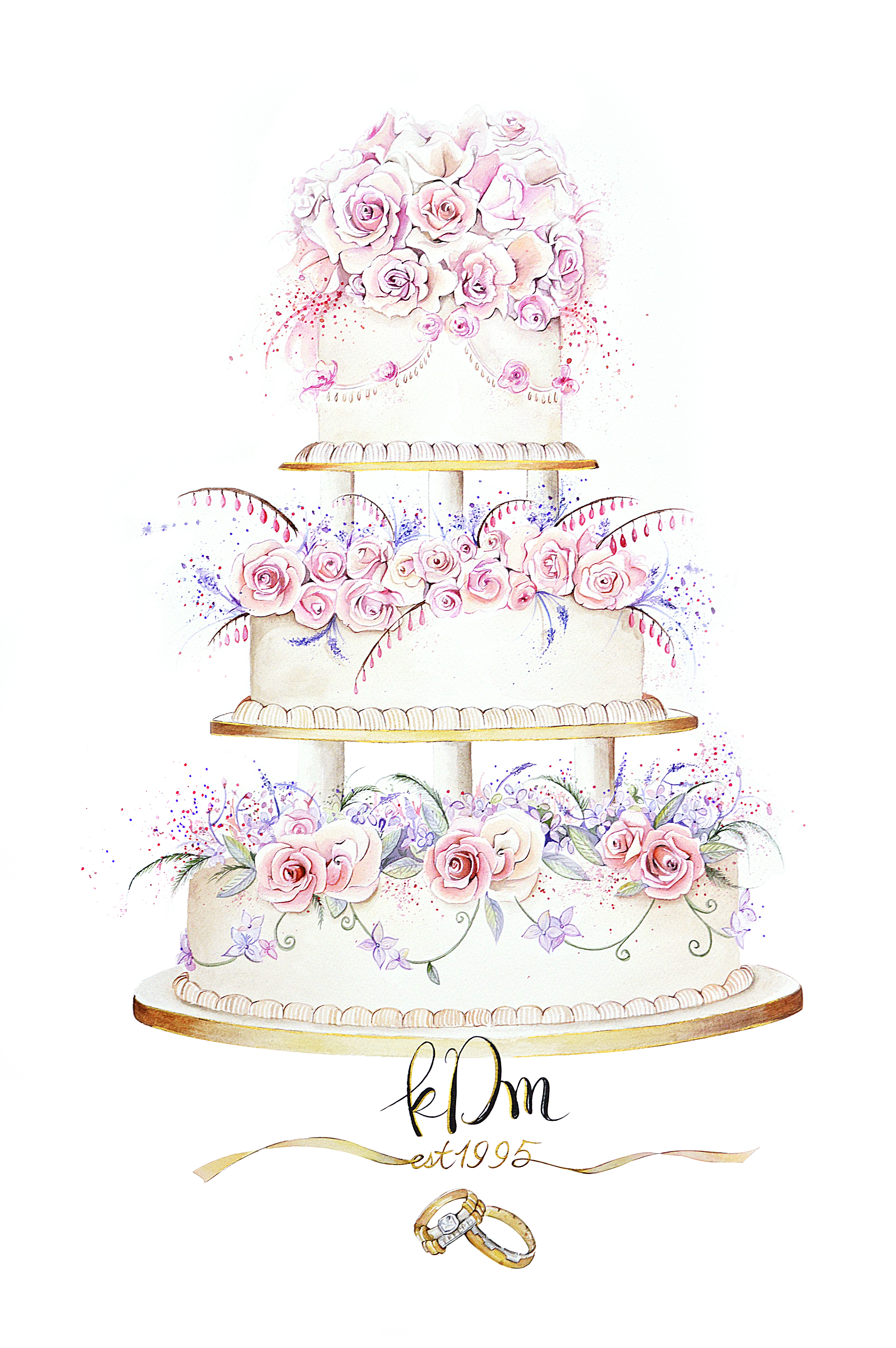 A2 size wedding cake
