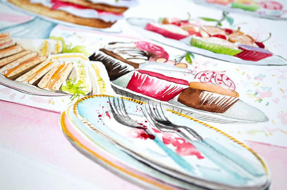 Thumbnail: An original painting – Afternoon Tea Party