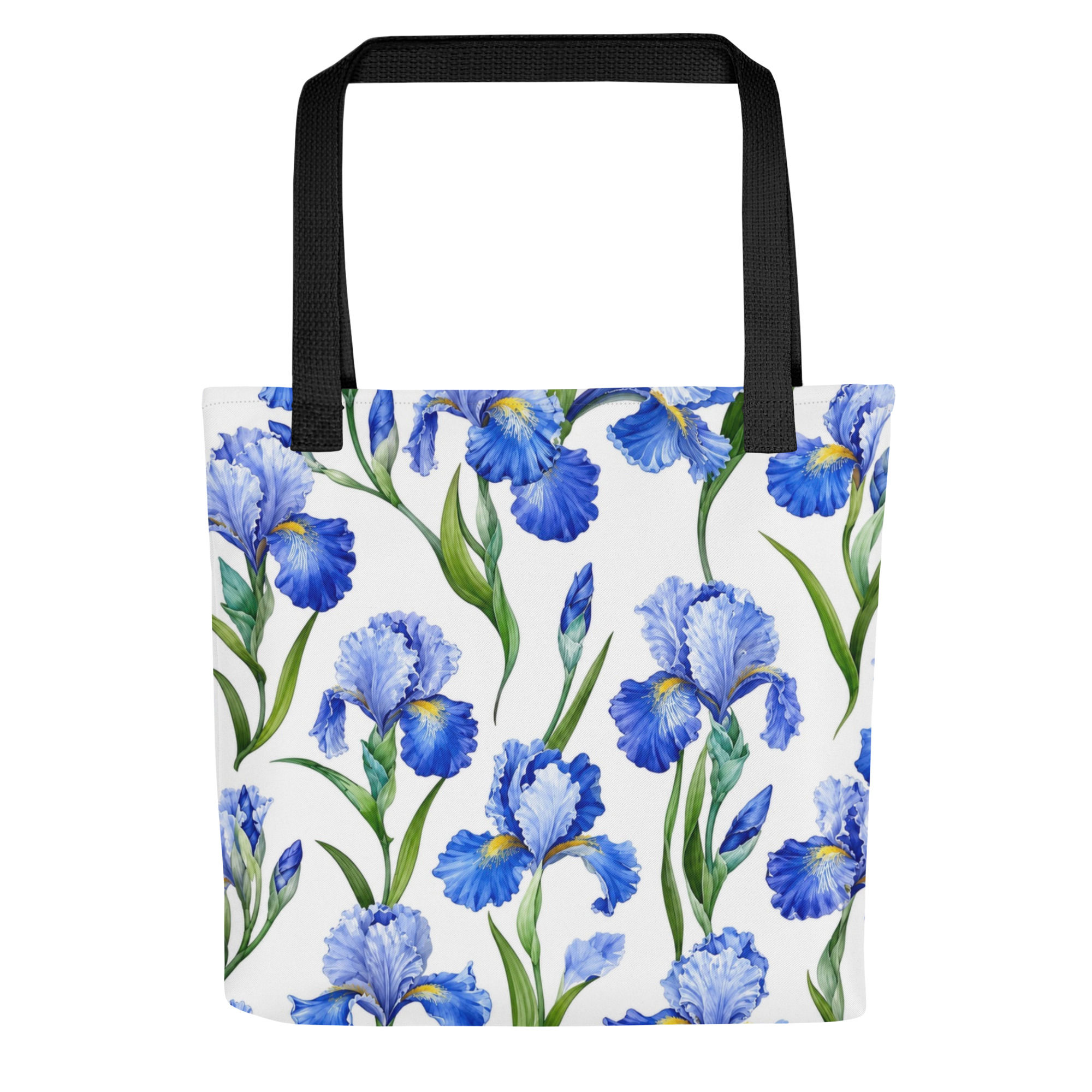 Blue Iris Garden All-Over Print Tote Bag