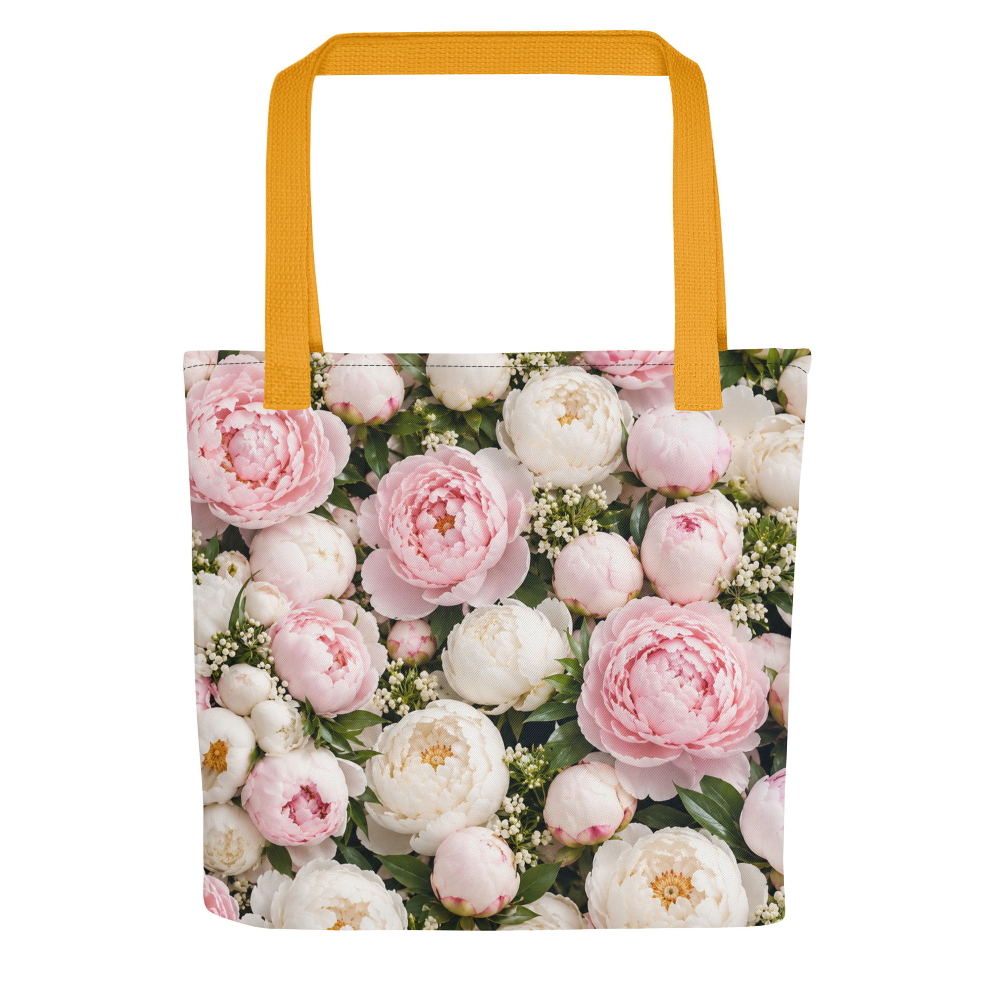 Romantic Pink Peony All Over Print Tote Bag