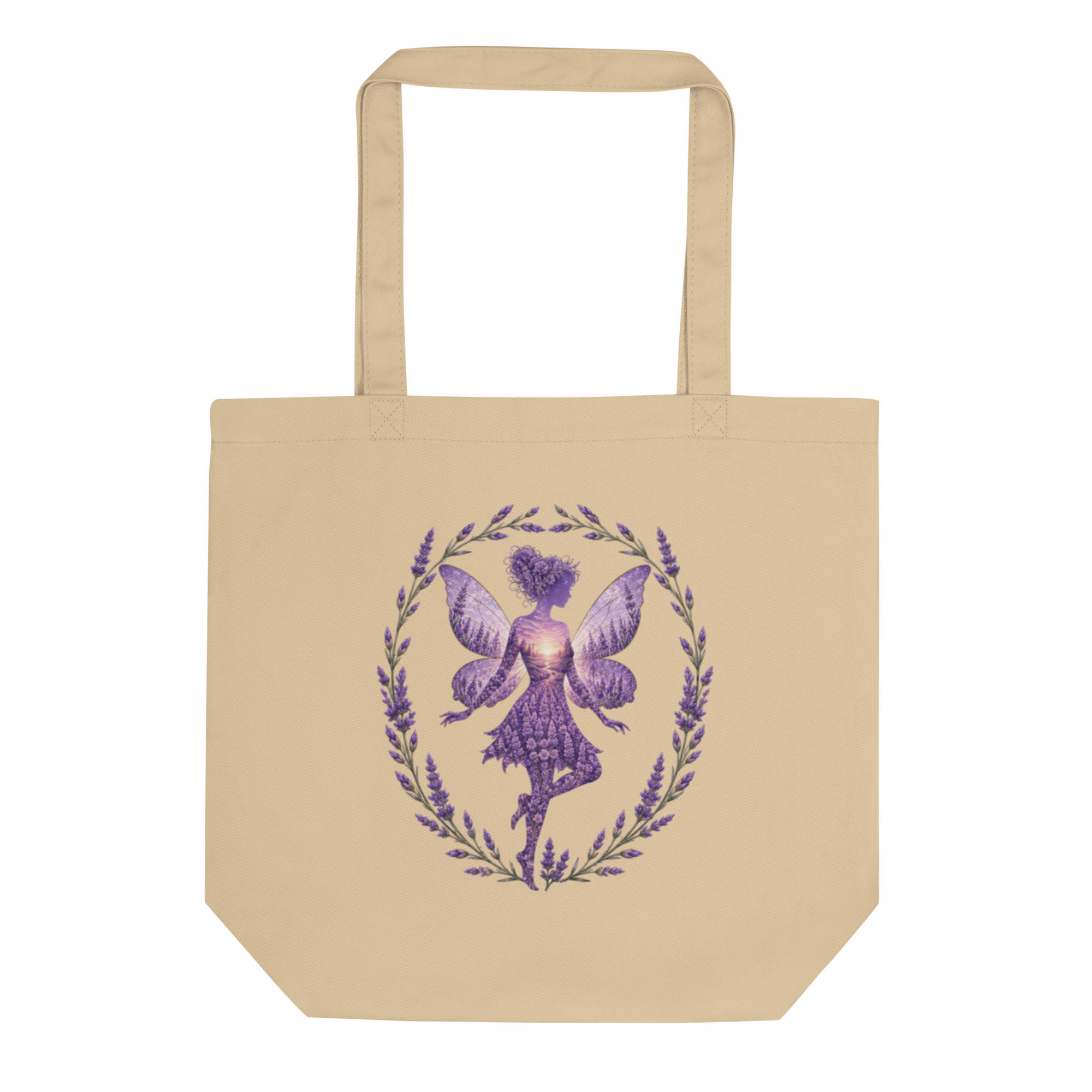 Purple Lavender Fairy Wreath Eco Tote Bag