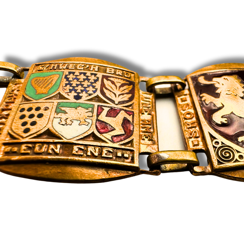 Thumbnail: ART DECO - Heraldic 6 Celtic Nations French Grand Tour Bracelet