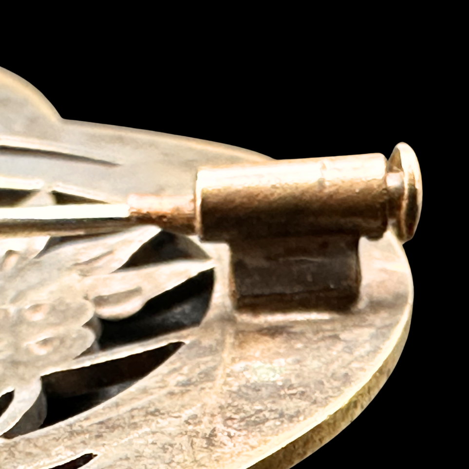 Thumbnail: BELLE EPOQUE - Antique French Silver, Gilt & Sapphire Bird BROOCH