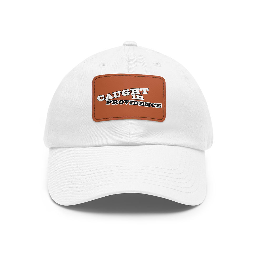 Thumbnail: Hat with 'Caught in Providence' Leather Patch (Rectangle)