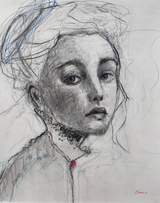 résilience-force-tranquille-graphite-fusain-portrait-expressif-contemporain-femme-lucie-rondeau