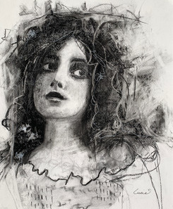 résilience-déni-graphite-fusain-portrait-expressif-contemporain-femme-lucie-rondeau