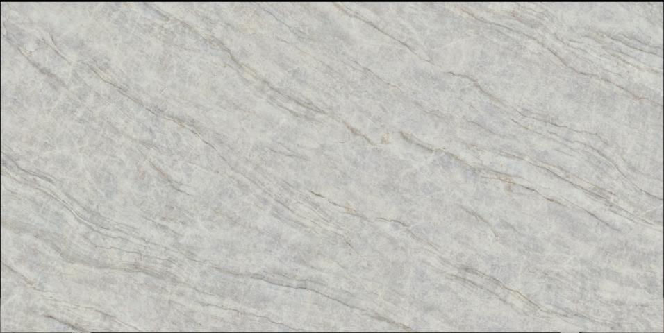 UniQuartz Taj Mahal Quartz engineered stone surface with a warm creamy-white base with soft taupe and beige linear movement