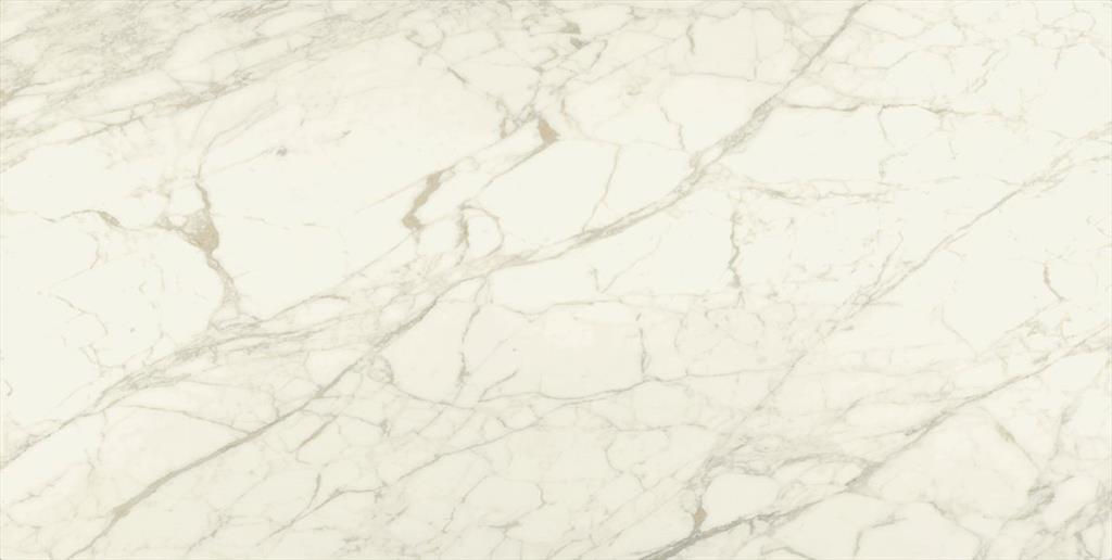 Ascale Vagli Gold porcelain stone surface with a warm white base with soft grey and gold marble-style veining