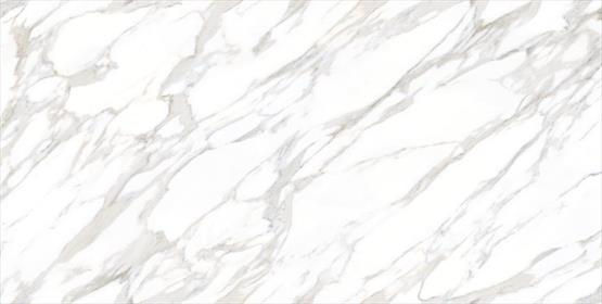 Ascale Ducal Gold porcelain stone surface with a bright white base with expressive grey and warm gold marble-style veining