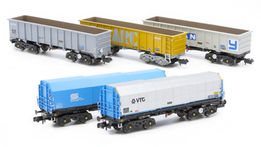 Revolution Trains N Gauge JTA/PTA/JUA tippler and JSA coil carrier