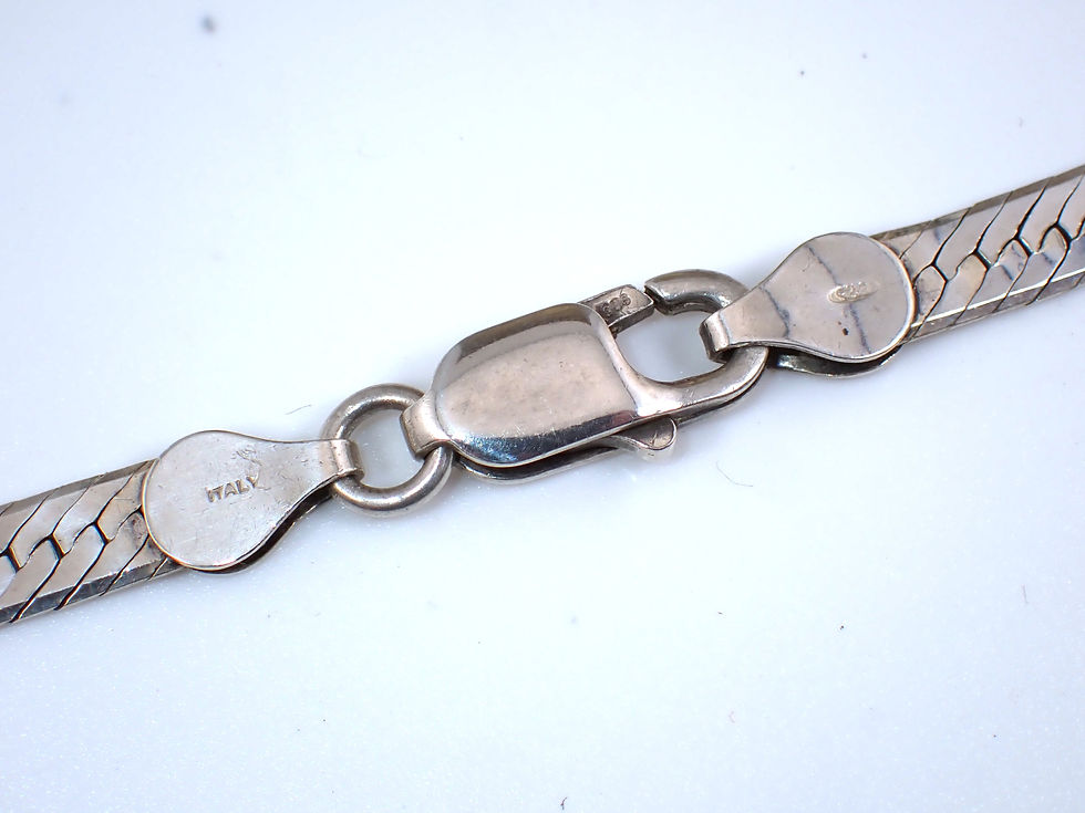 Thumbnail: Vintage Sterling Silver & Brass Large Puffed Crimped Cross Pendant Necklace