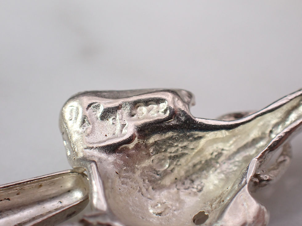 Thumbnail: Vintage Sterling Silver Elephant Head Drop Dangle Critter Earrings