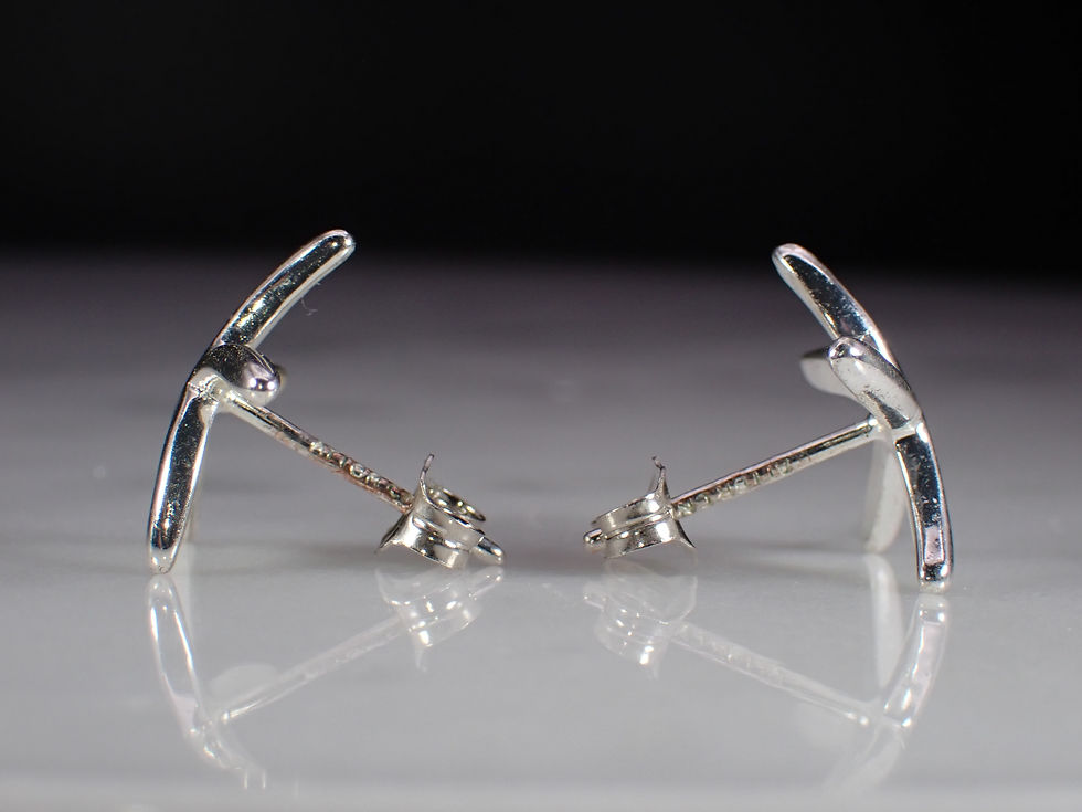 Thumbnail: Vintage Sterling Silver Starfish Minimalist Necklace & Earrings Demi-Parure