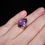 Thumbnail: Vintage 10K Yellow Gold Large 10.32 CT Marquise Cut Amethyst Statement Ring