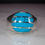 Thumbnail: Vintage Turquoise Sterling Silver Linear Design Inlay Statement Ring