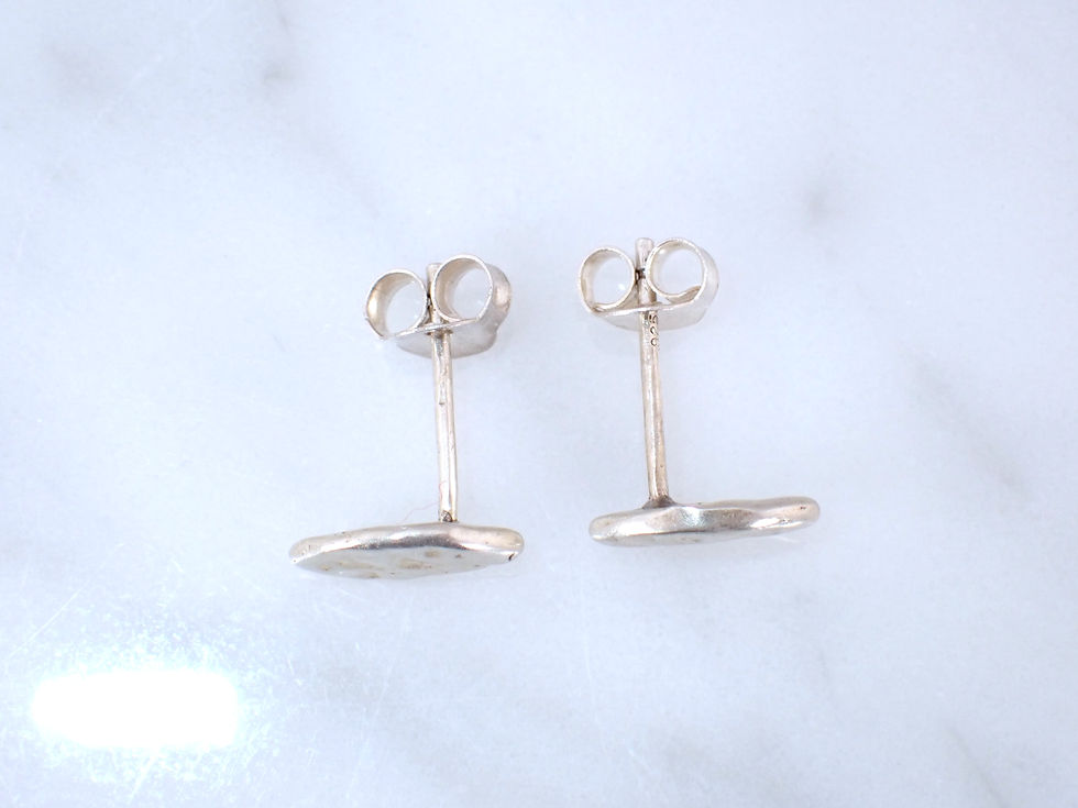 Thumbnail: Vintage Artisan Sterling Silver Leaf with Pearl Necklace & Earrings Set