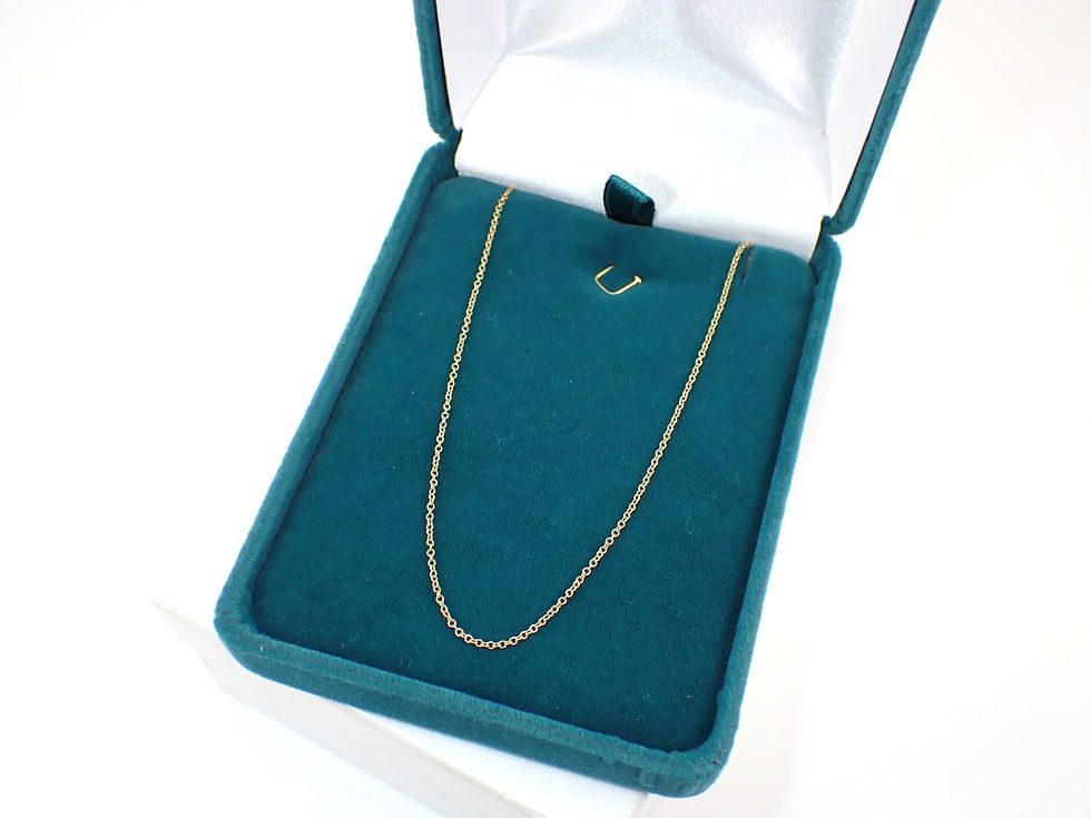 Thumbnail: Vintage Designer Tiffany & Co 18K Yellow Gold 1MM Rolo Chain 20-1/4"