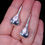 Thumbnail: Vintage Sterling Silver Shepherds Hook Teardrop Dangle Earrings