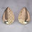 Thumbnail: Vintage 14K Yellow Gold Teardrop Shape Strawberry Pattern Button Earrings