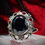 Thumbnail: Vintage Sterling Silver Oval Hematite Statement Ring