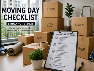 HDB and condo moving day in Singapore — the complete checklist