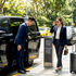 Chauffeur opens luxury MPV at Singapore airport