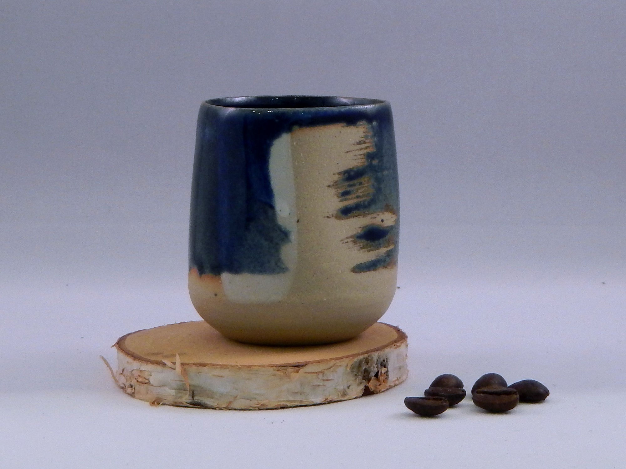 Tasse à café bleu / blanc