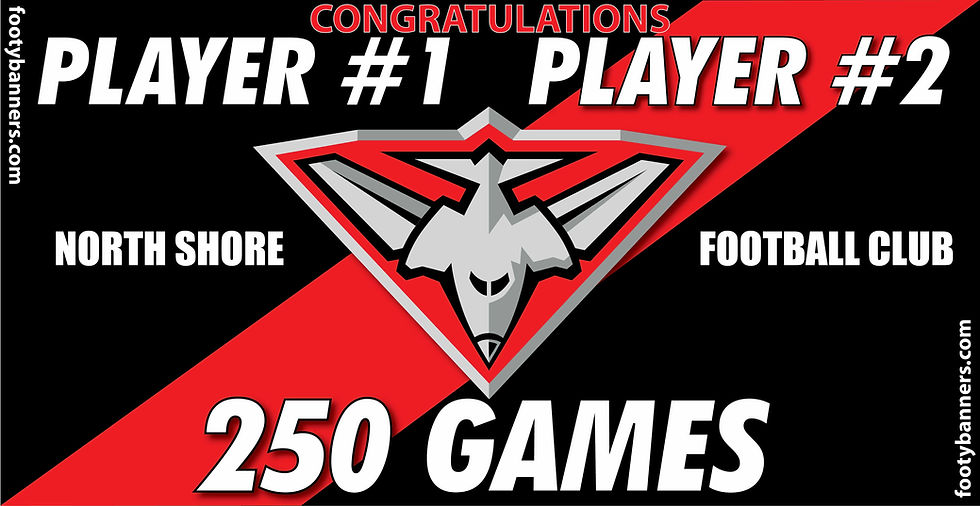 Thumbnail: North Shore Bombers Footy Banners