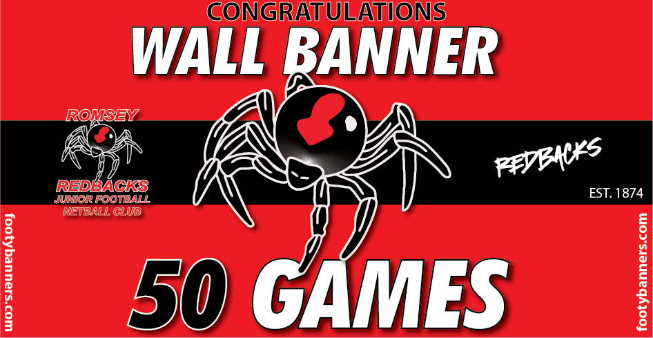 Thumbnail: Romsey Redbacks Junior Milestone Banners