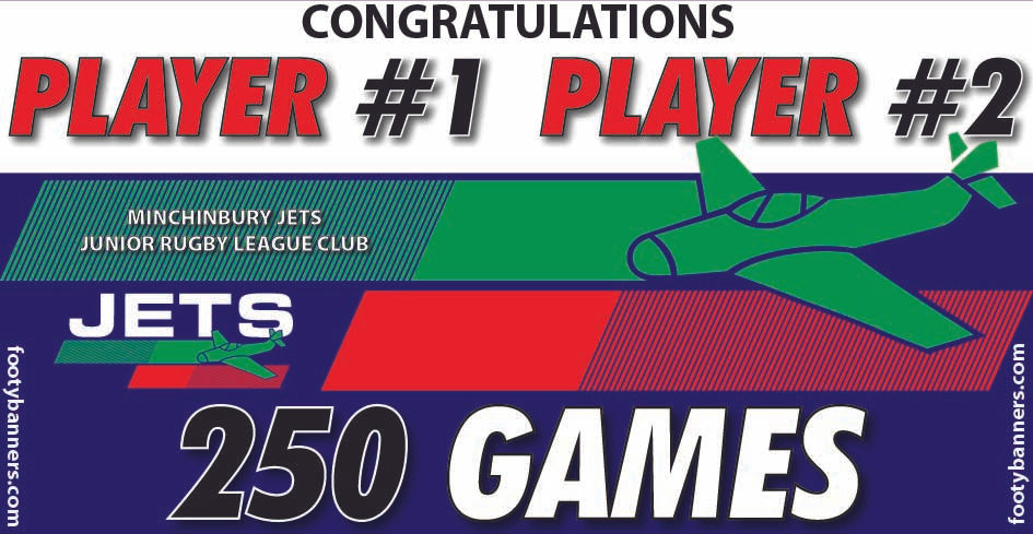 Thumbnail: Minchinbury Jets Rugby Football Banners