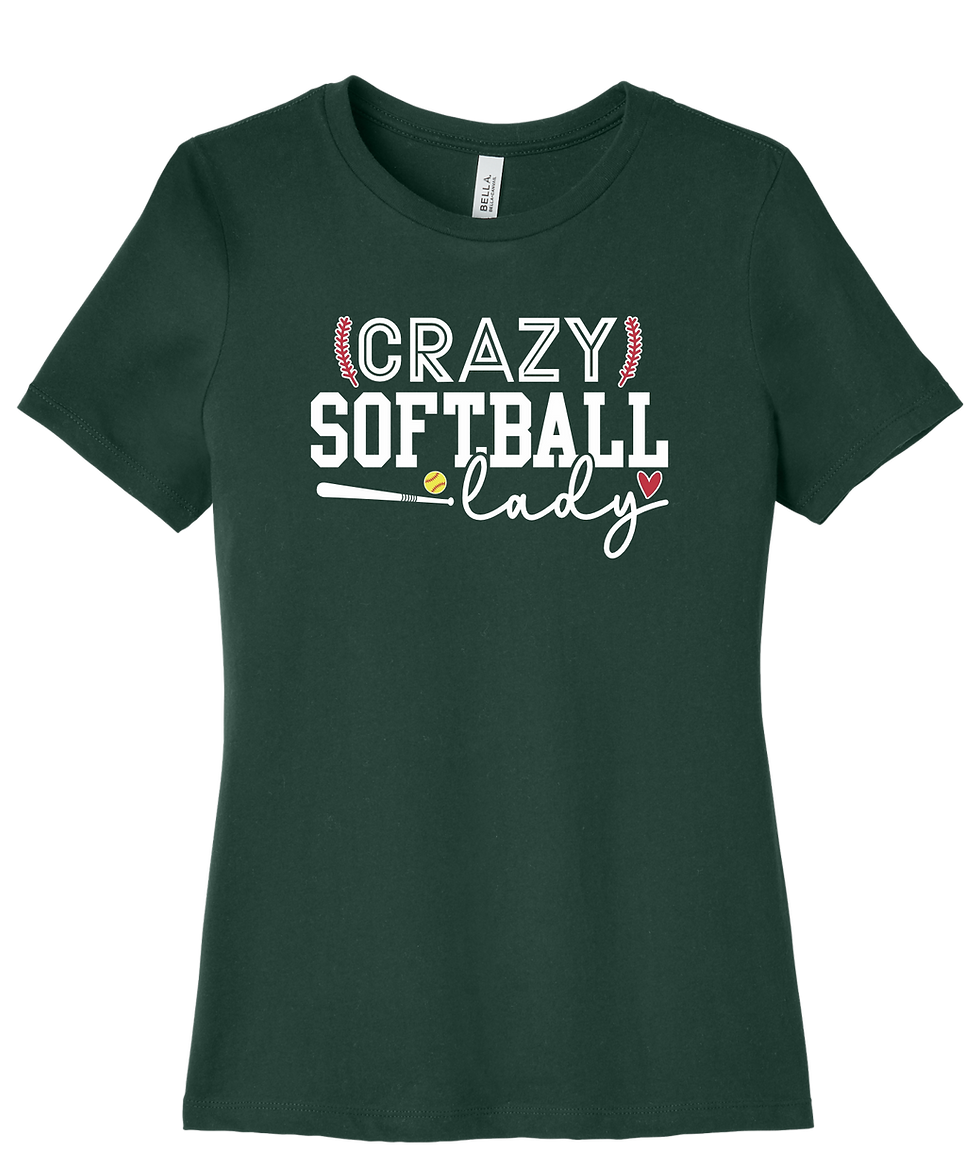 Thumbnail: Crazy Softball Lady Ladies T-shirt