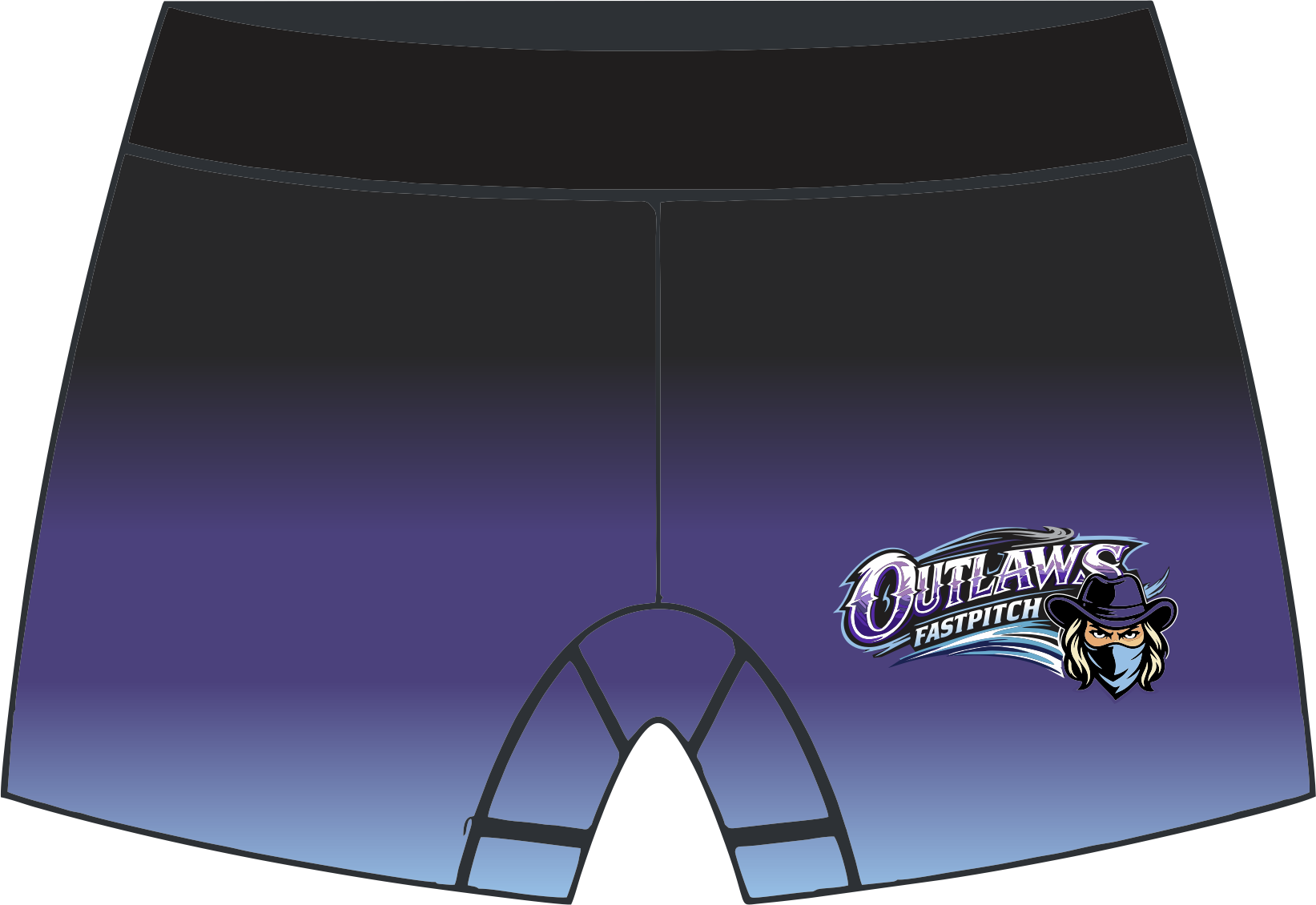 Outlaws Fastpitch 3" Compression Shorts