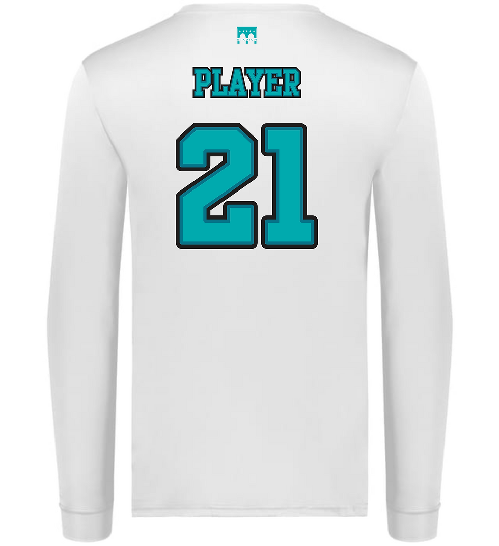Thumbnail: Ensley White Long Sleeve Fan Shirt