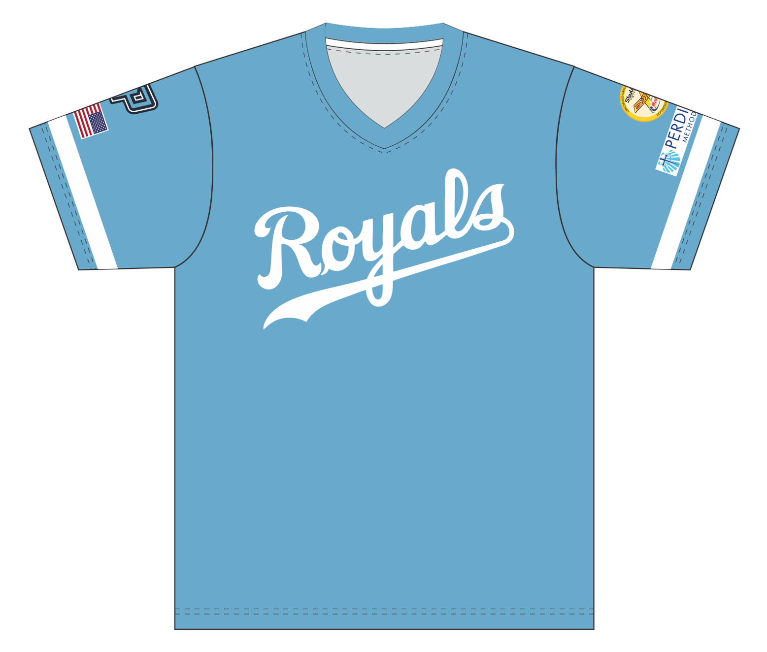Perdido WB Royals V-Neck Jersey