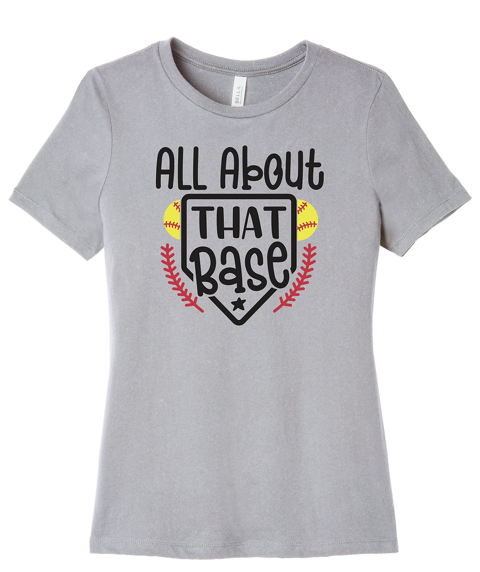 Thumbnail: All About That Base Ladies Softball T-shirt
