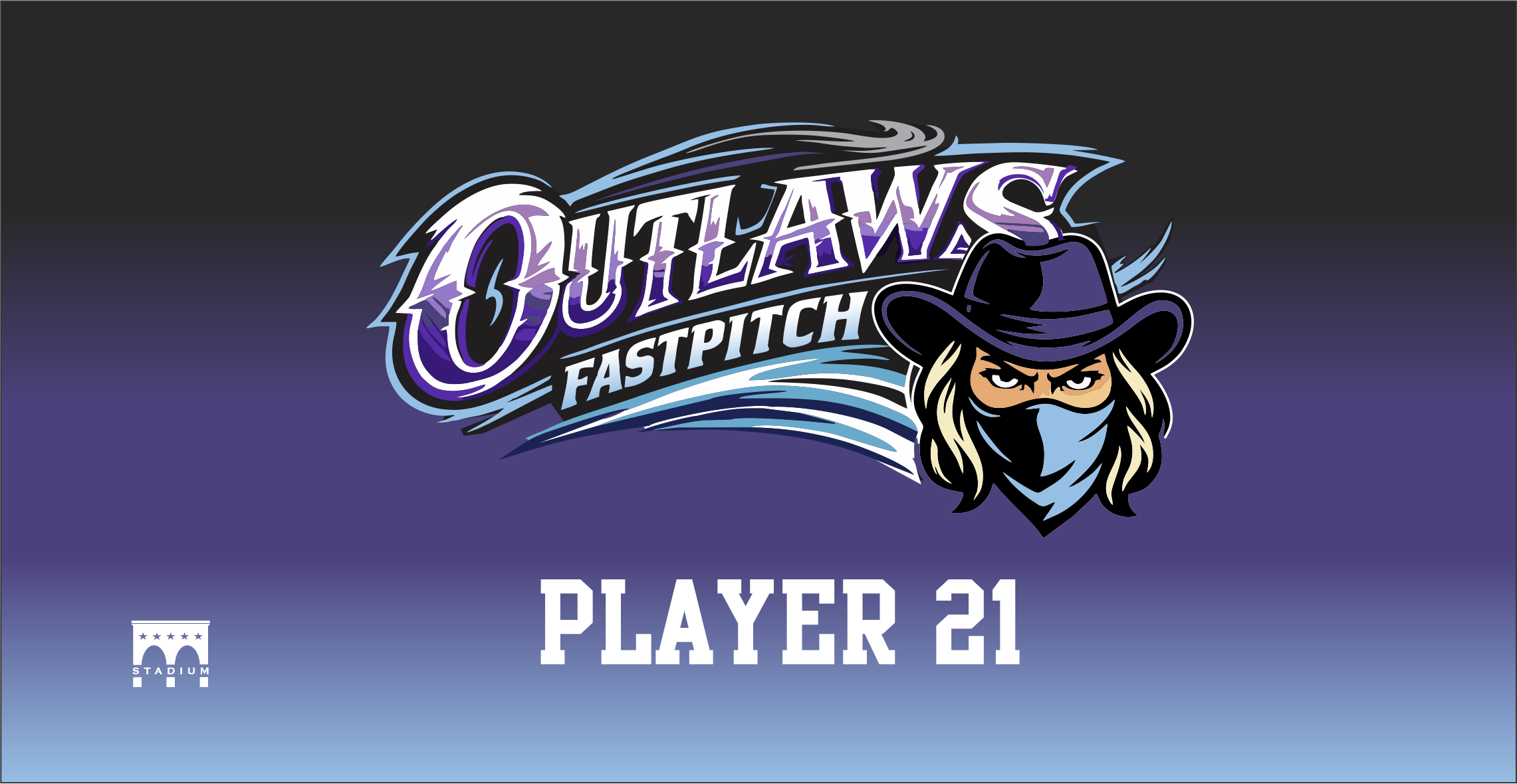 Outlaws Fastpitch Beach Towel