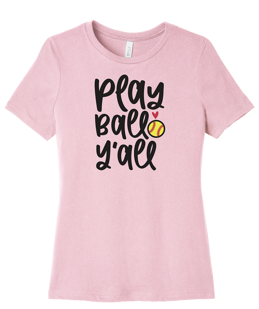 Thumbnail: Play Ball Y'all Ladies Softball T-shirt