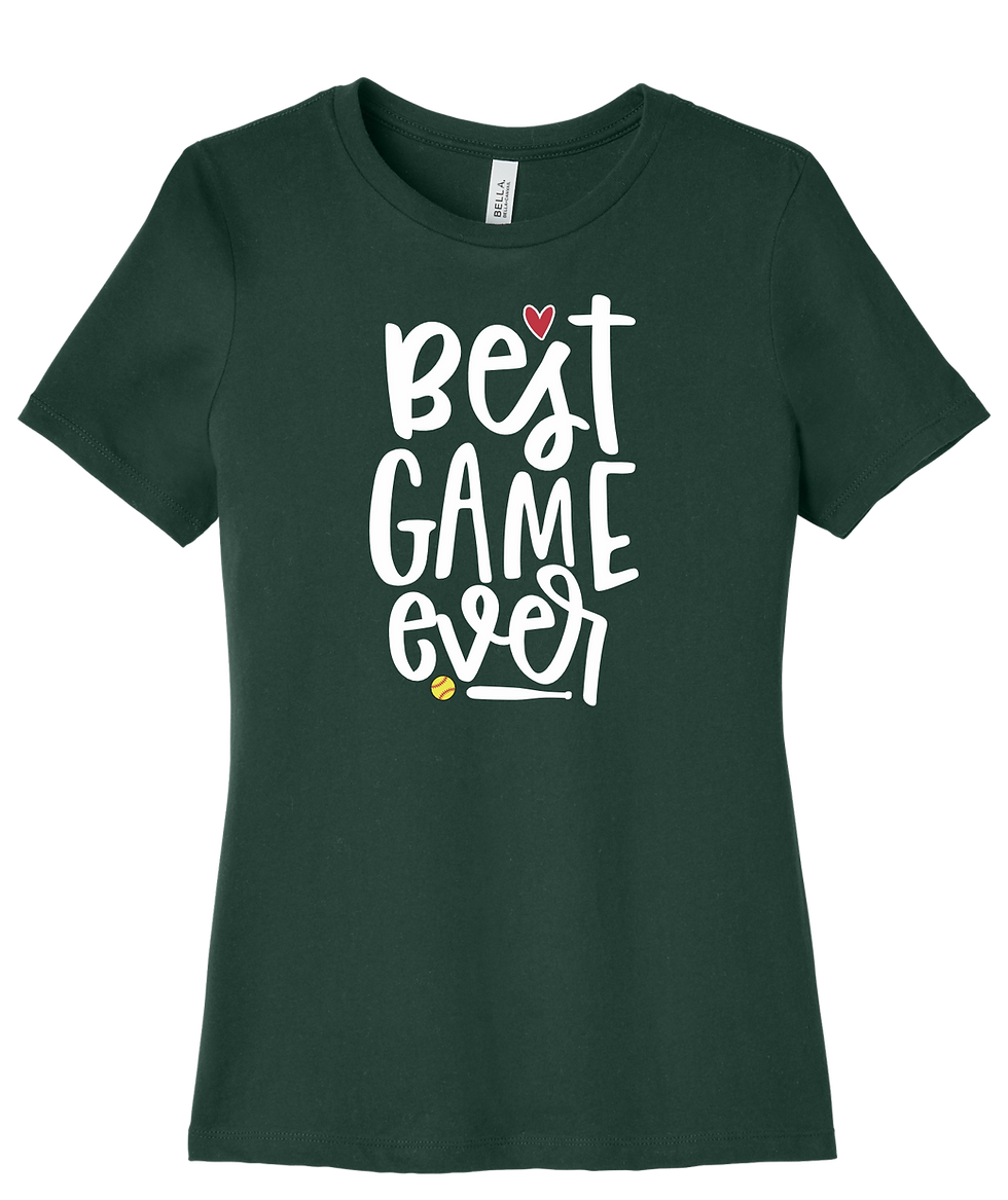 Thumbnail: Best Game Ever Ladies Softball T-shirt