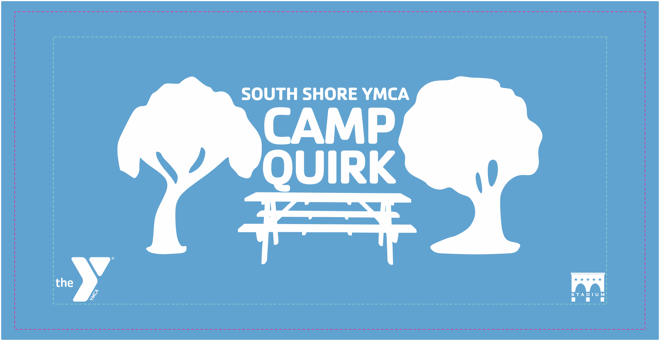 YMCA Camp Quirk Beach Towel - Light Blue