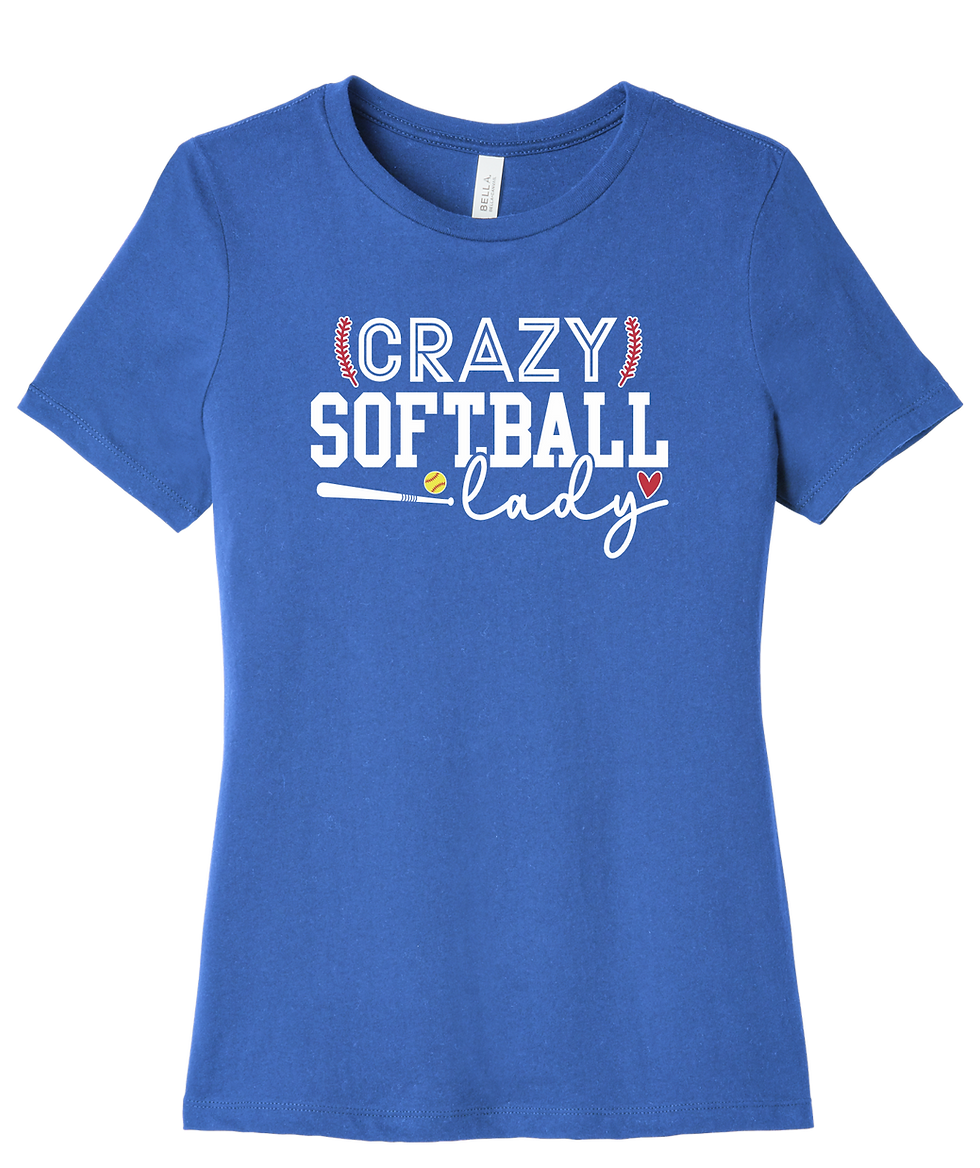 Thumbnail: Crazy Softball Lady Ladies T-shirt