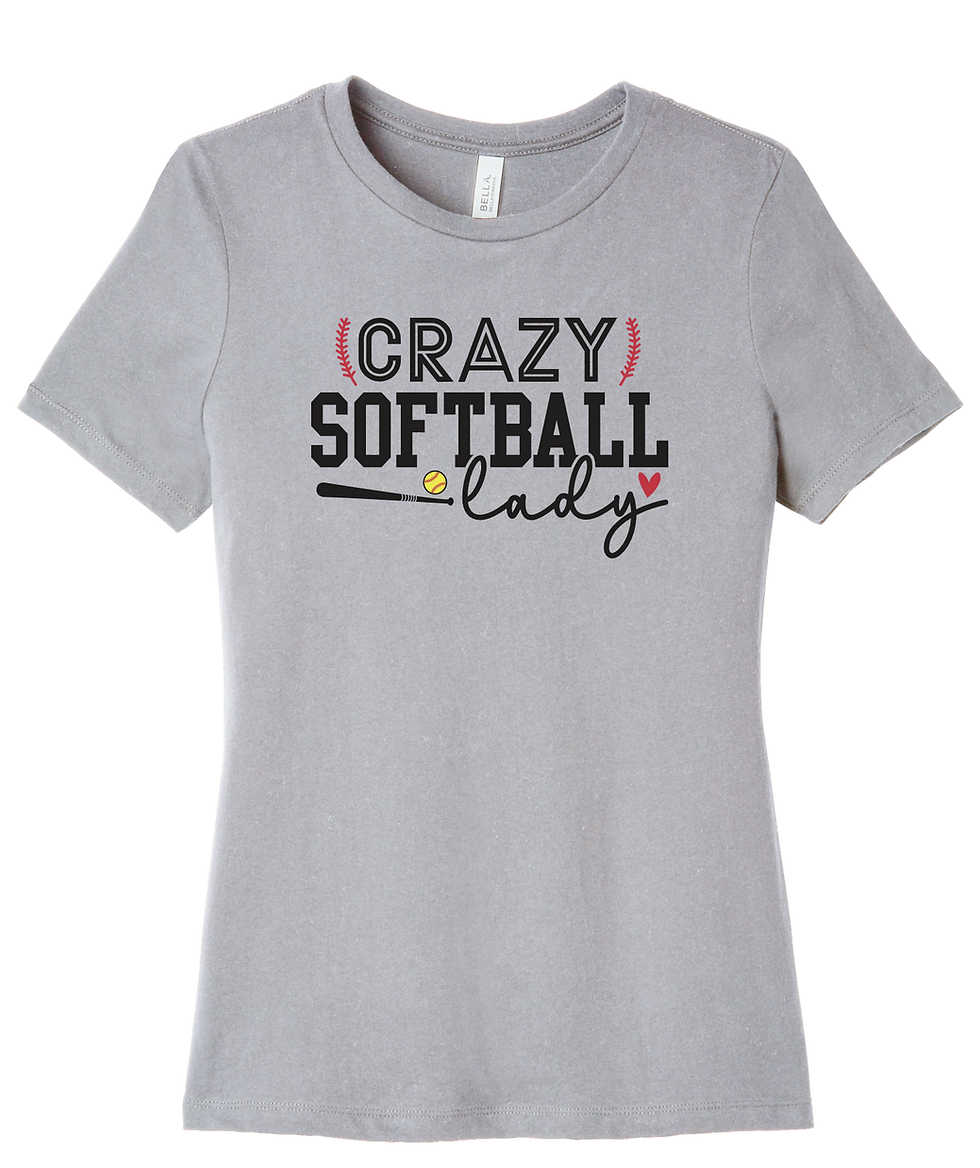 Thumbnail: Crazy Softball Lady Ladies T-shirt