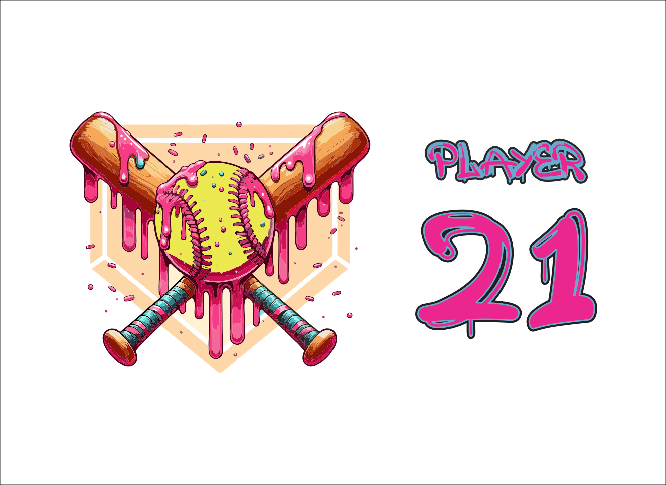 Softball Drip Pillowcase