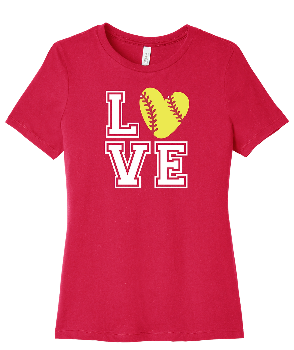 Thumbnail: LOVE Ladies Softball T-shirt