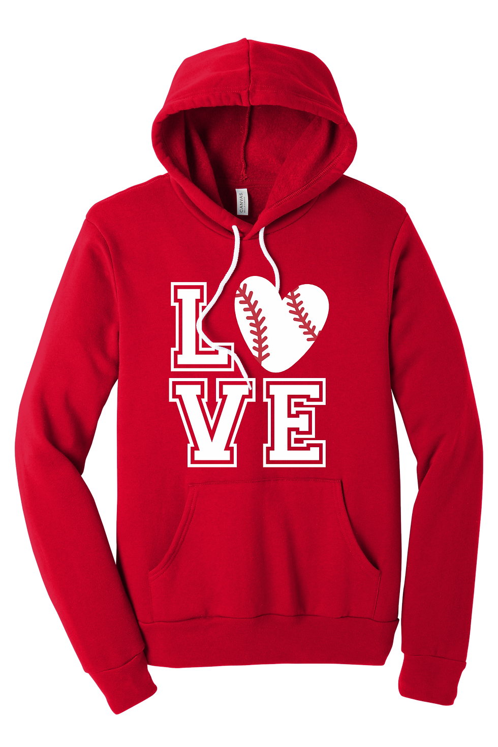 Thumbnail: Baseball Fan Hoodie Red, various logos