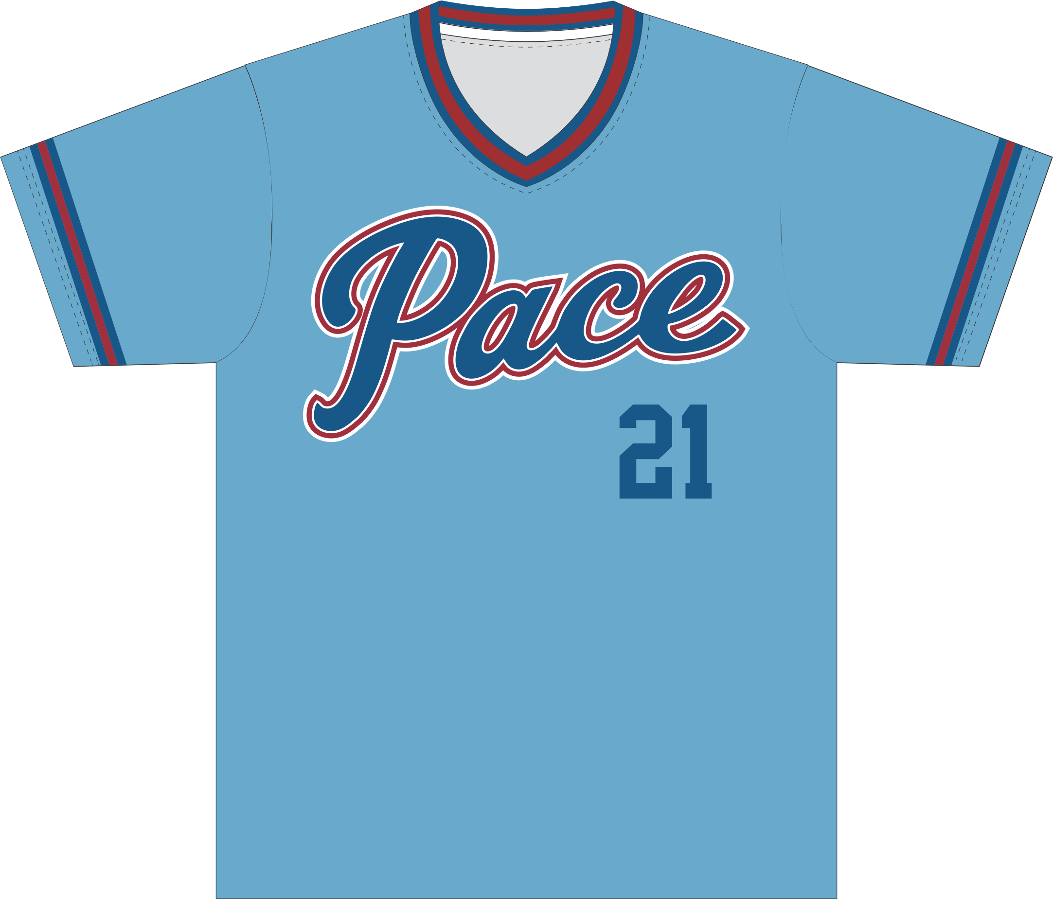 Pace 10U Vneck Replica Jersey