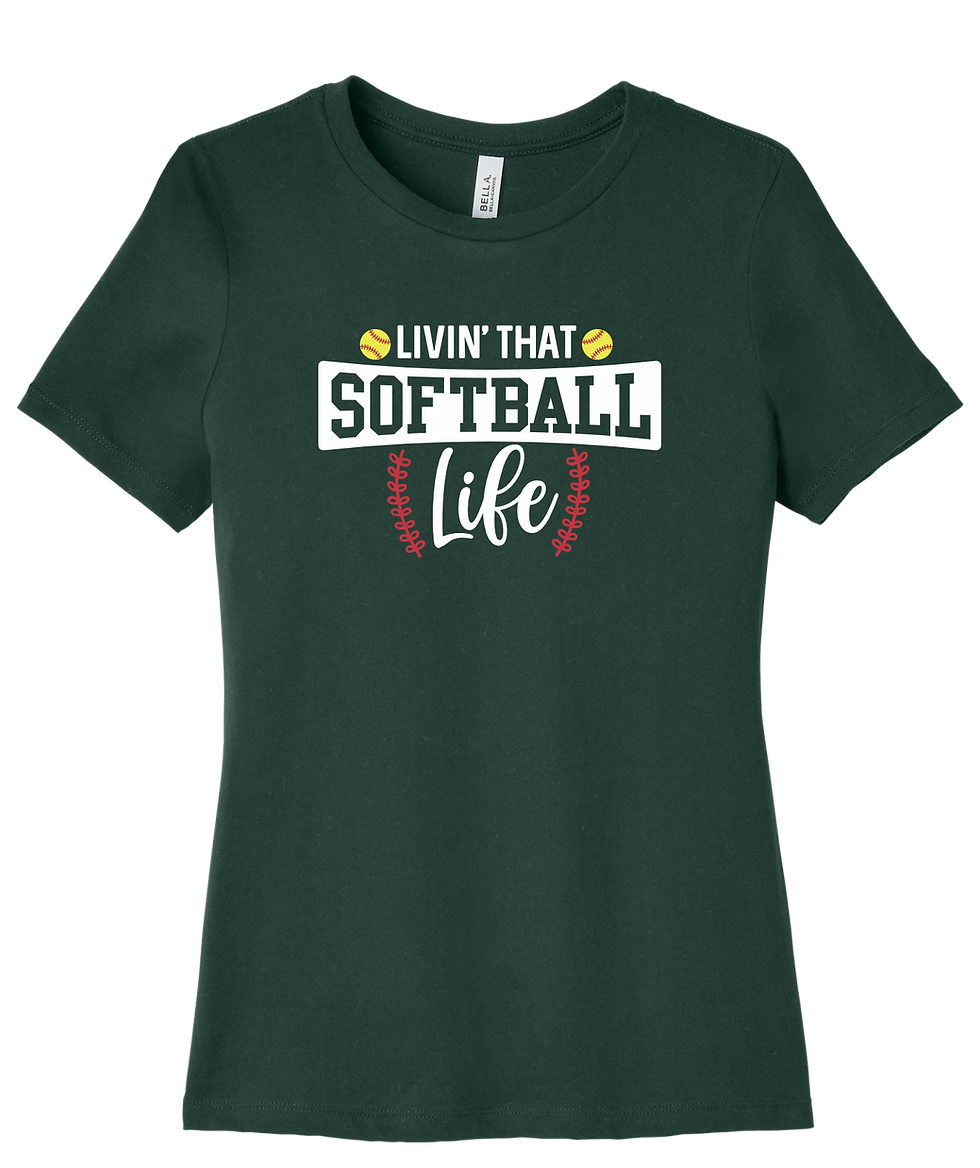 Thumbnail: Livin' that Softball Life Ladies T-shirt