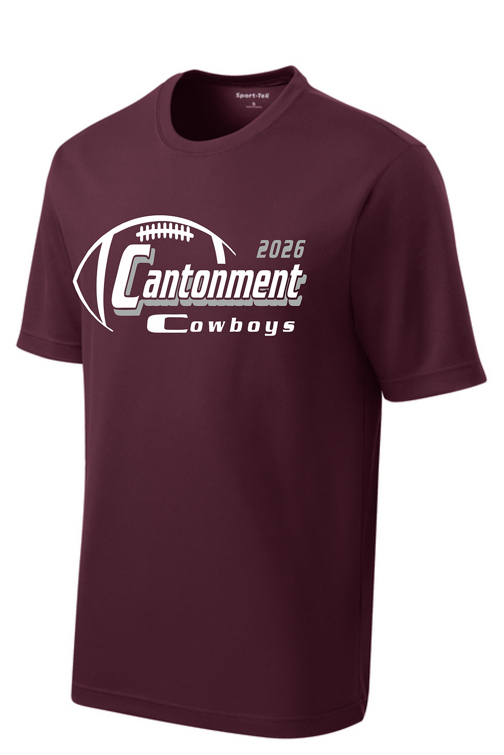 Thumbnail: Cantonment Cowboys Maroon Dri-fit Fan Shirt