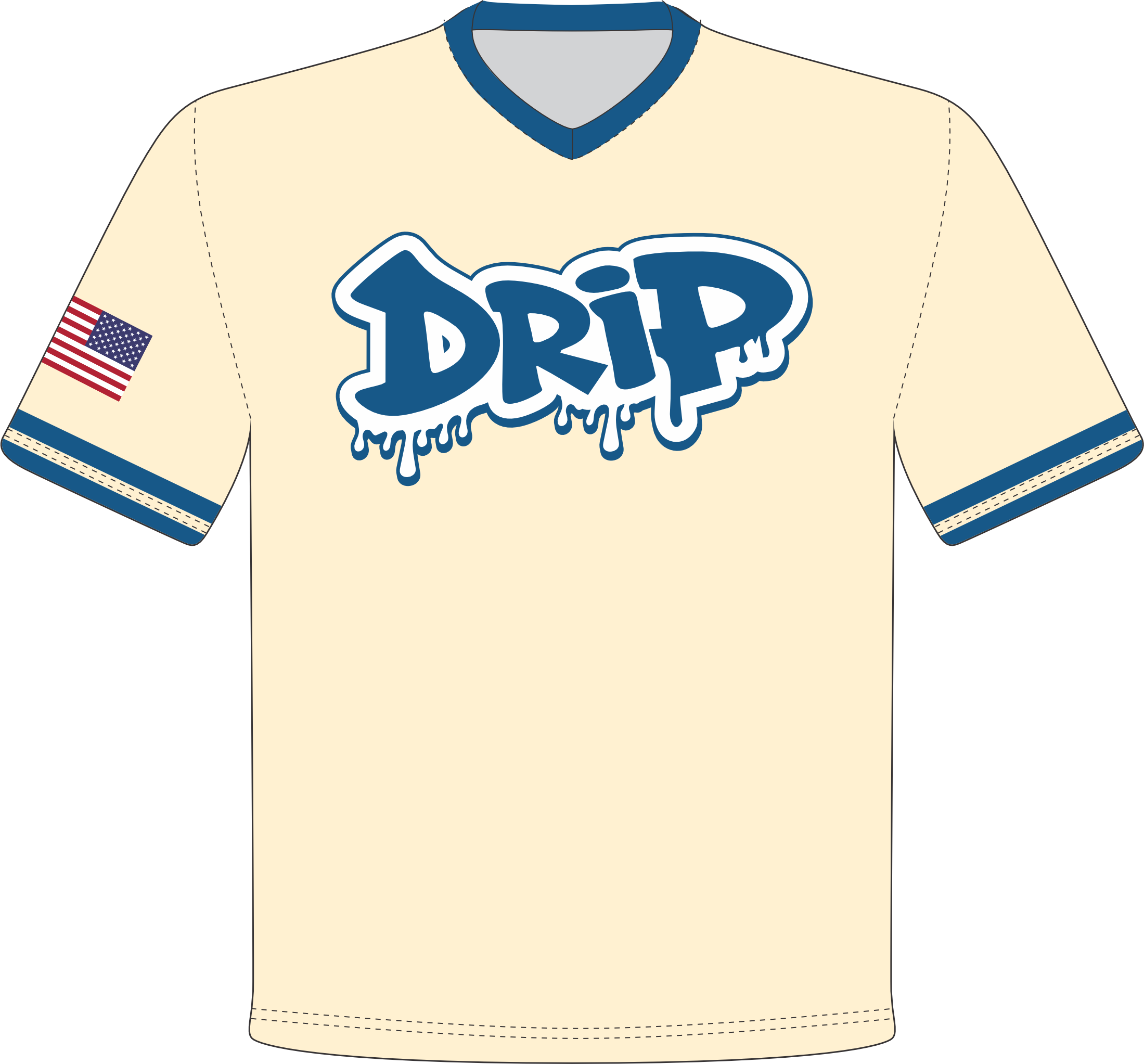Drip Softball Pullover V-Neck Jersey