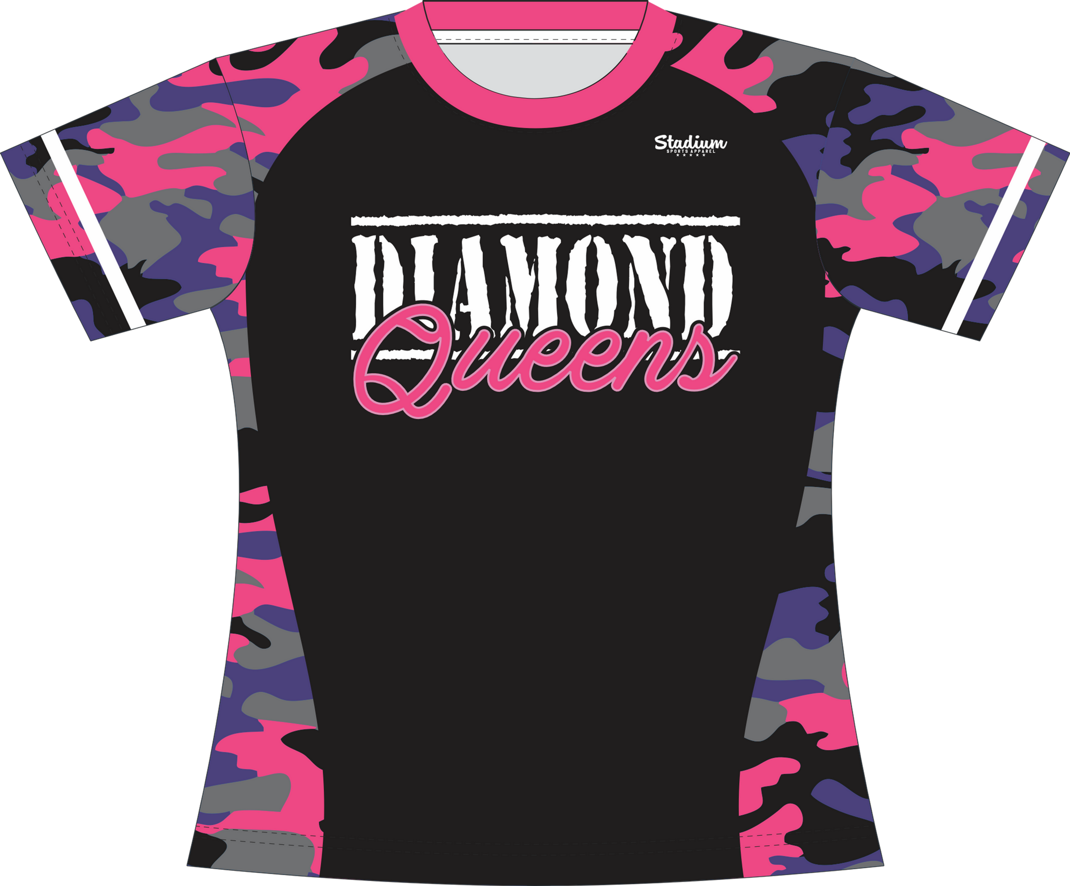 Pink, Purple, Graphite, Black  Traditional Camo Jersey
